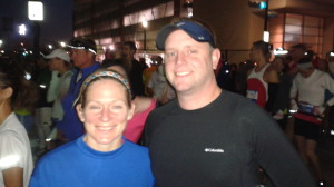Trisha and Chris before Houston Marathon