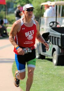 Running but not smiling. (Photo John Hupf)